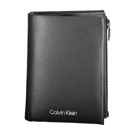 Calvin Klein Black Leather Men Wallet Calvin Klein Dark Slate Gray