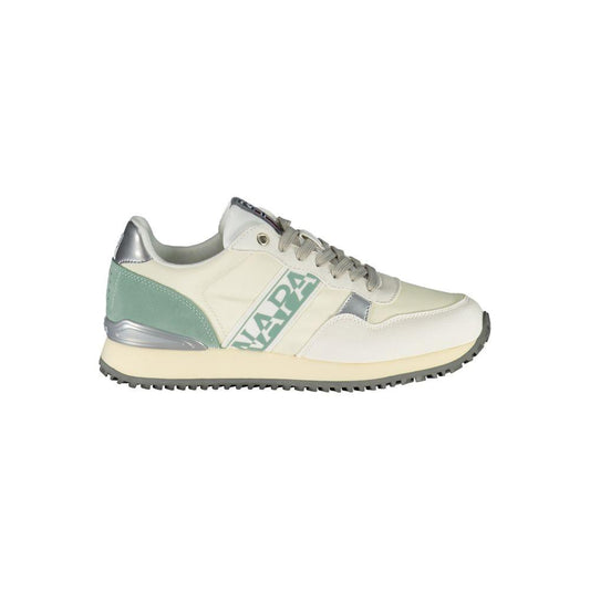 Napapijri Chic White Lace-Up Sports Sneakers with Contrast Detail Napapijri Light Gray