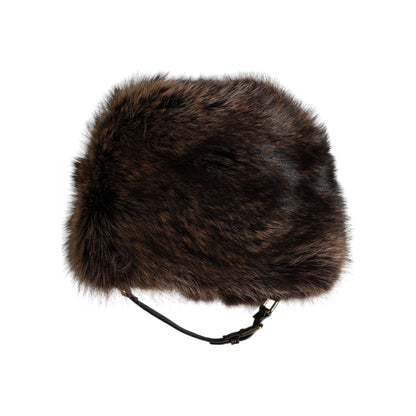 Dolce & Gabbana Brown Fur Women Bucket Hat