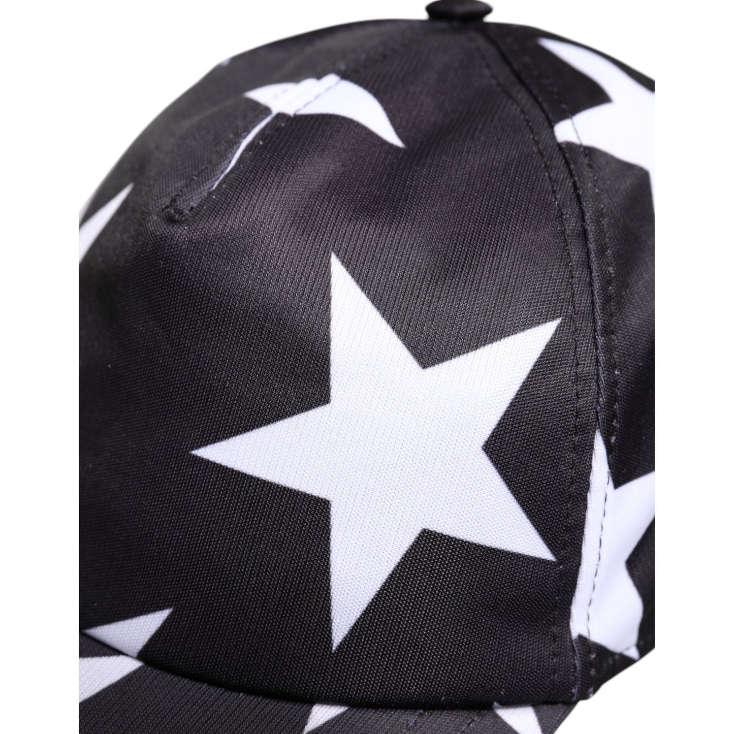 Dolce & Gabbana Black Star Print Polyester Baseball Cap
