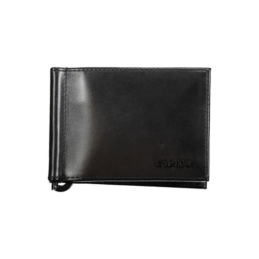 Calvin Klein Black Leather Men Wallet Calvin Klein Dark Slate Gray
