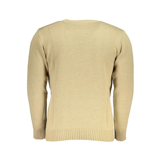 U.S. Grand Polo Beige Fabric Sweater U.S. Grand Polo Tan