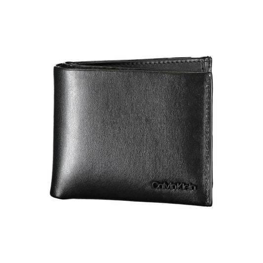 Calvin Klein Elegant Black Leather Dual-Compartment Wallet Calvin Klein Dark Slate Gray