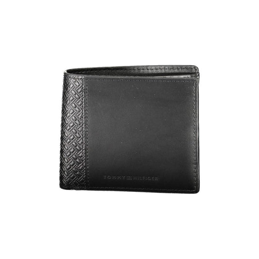 Tommy Hilfiger Black Leather Men Wallet Tommy Hilfiger Dark Slate Gray