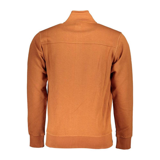 U.S. Grand Polo Elegant Long Sleeve Zip Sweatshirt U.S. Grand Polo Chocolate