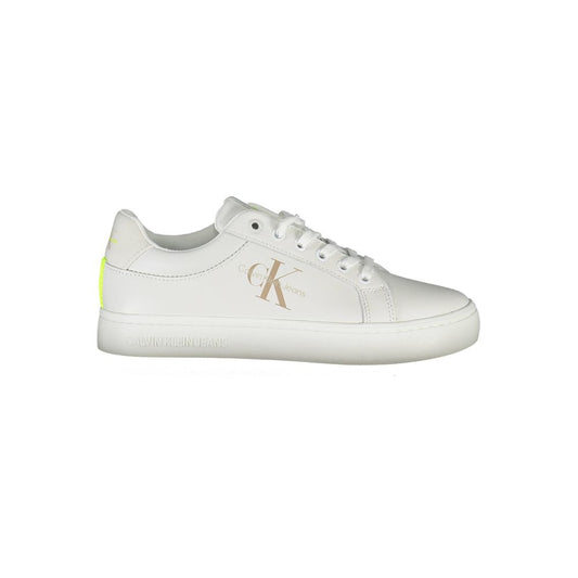 Calvin Klein White Leather Women Sneaker Calvin Klein Light Gray