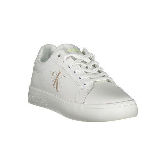Calvin Klein White Leather Women Sneaker Calvin Klein Light Gray