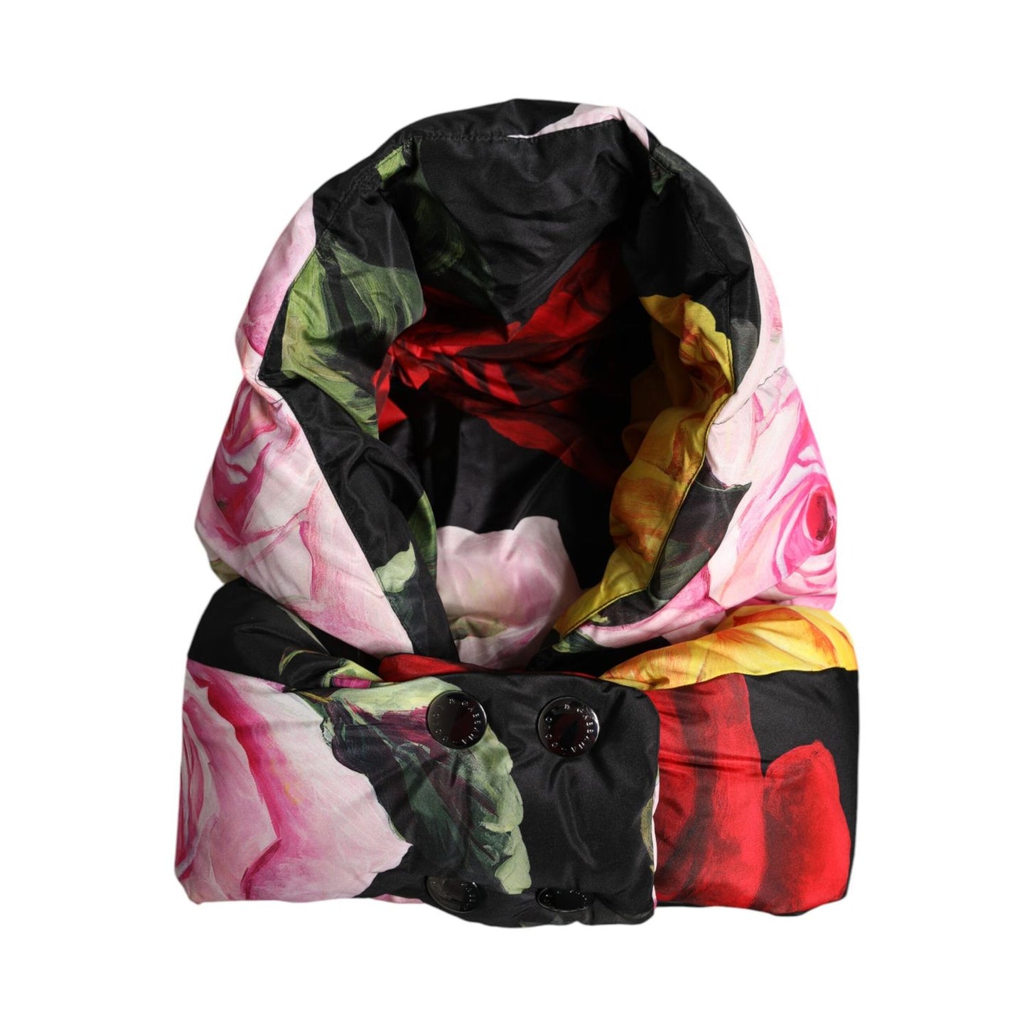 Dolce & Gabbana Black Floral Print Whole Head Wrap Hat
