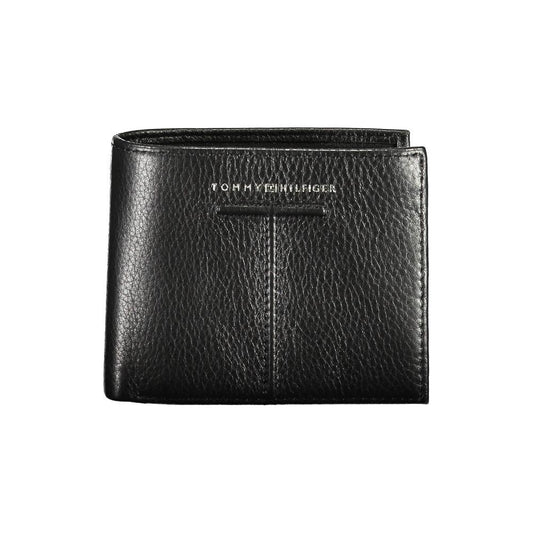Tommy Hilfiger Black Leather Men Wallet Tommy Hilfiger Dark Slate Gray