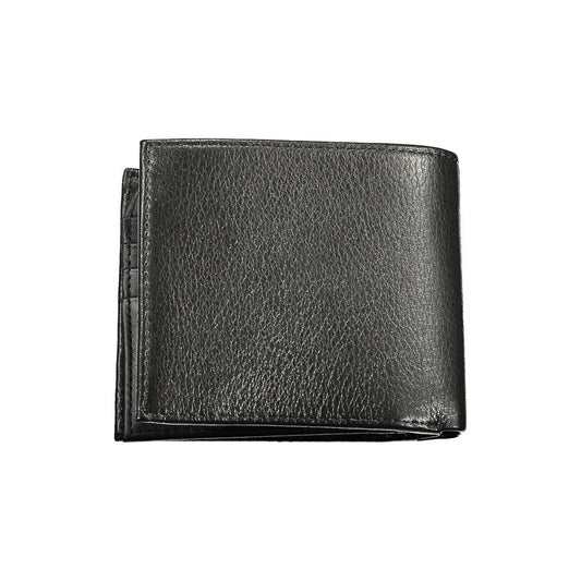 Tommy Hilfiger Black Leather Men Wallet Tommy Hilfiger Dark Slate Gray