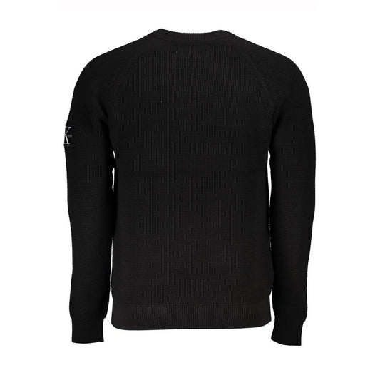 Calvin Klein Sleek Organic Cotton Crew Neck Sweater Calvin Klein Black