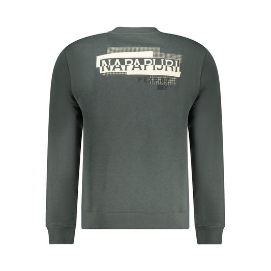 Napapijri Green Cotton Sweater Napapijri Dark Slate Gray