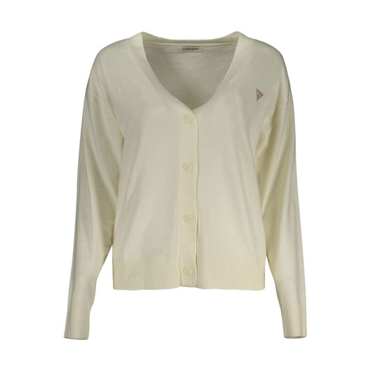 Guess Jeans White Polyester Sweater Guess Jeans Dark Gray
