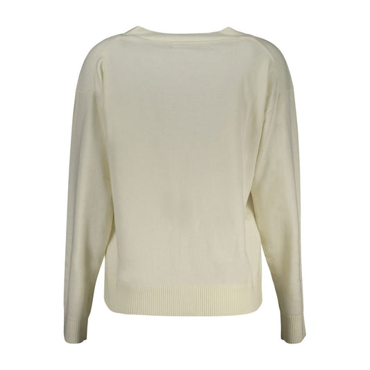 Guess Jeans White Polyester Sweater Guess Jeans Gray