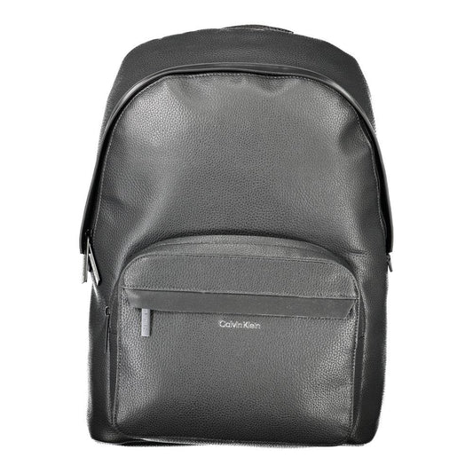 Calvin Klein Black Polyester Men Backpack Calvin Klein Dim Gray