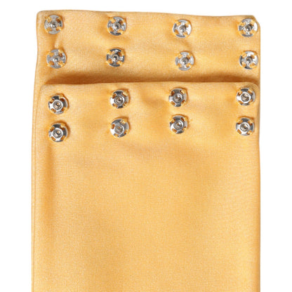 Dolce & Gabbana Yellow Nylon Stretch Women Neck Warmer Scarf