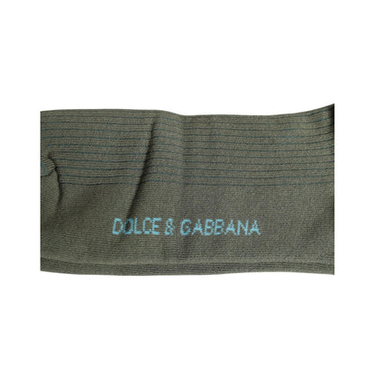 Dolce & Gabbana Gray Cotton DG Bear Mid Calf Socks