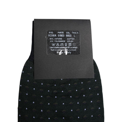 Dolce & Gabbana Black Polka Dots Cotton Mid Calf Socks