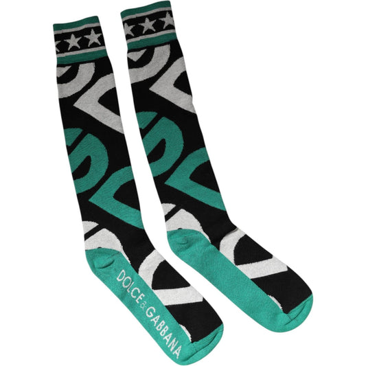 Dolce & Gabbana Multicolor Cotton Stretch Over Calf Socks
