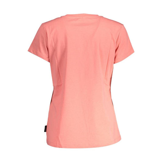 North Sails Pink Cotton Women T-Shirt North Sails Light Salmon