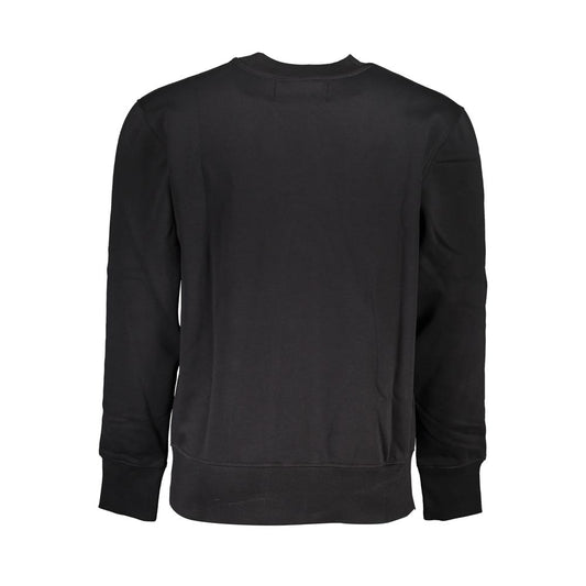 Calvin Klein Sleek Black Crew Neck Fleece Sweatshirt Calvin Klein Dark Slate Gray