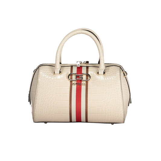 Guess Jeans Beige Polyethylene Handbag Guess Jeans Light Gray