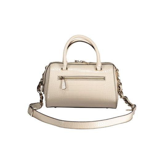 Guess Jeans Beige Polyethylene Handbag Guess Jeans Light Gray