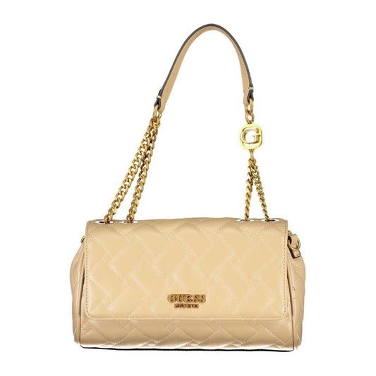Guess Jeans Beige Polyethylene Handbag Guess Jeans Tan
