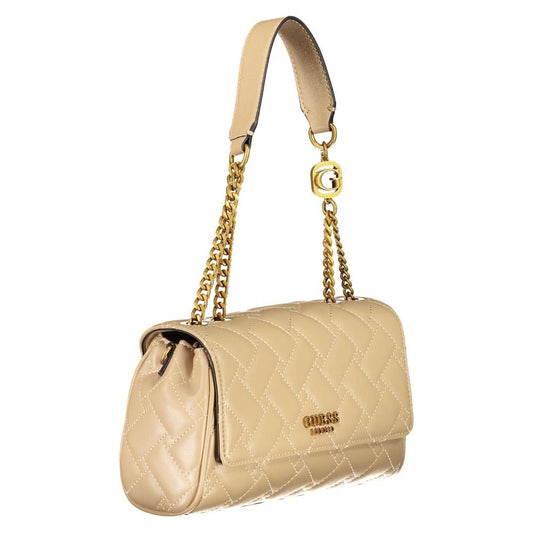 Guess Jeans Beige Polyethylene Handbag Guess Jeans Tan