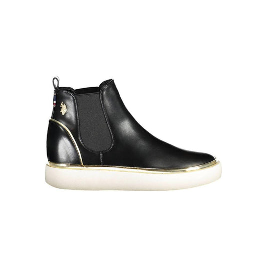 U.S. POLO ASSN. Black Polyester Women Boot U.S. POLO ASSN. Antique White