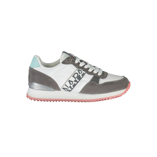 Napapijri White Polyester Women Sneaker Napapijri Light Gray