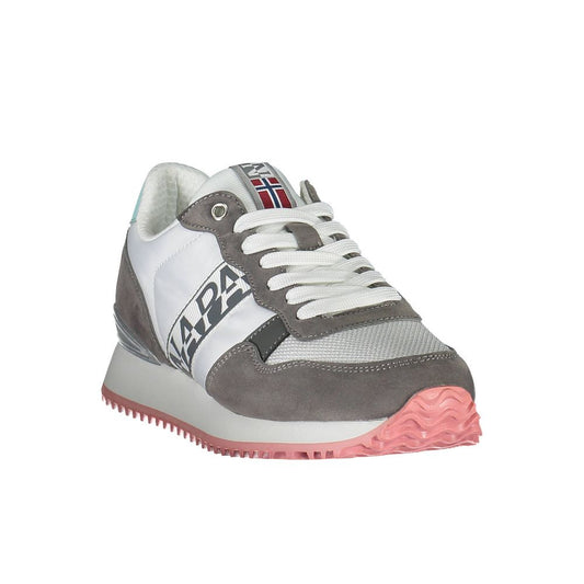 Napapijri White Polyester Women Sneaker Napapijri Rosy Brown