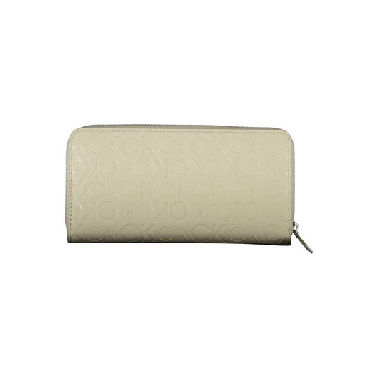 Calvin Klein Beige Polyethylene Women Wallet Calvin Klein Gray