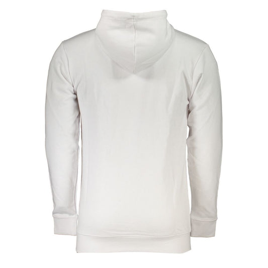 Cavalli Class White Cotton Men Sweater Cavalli Class Light Gray