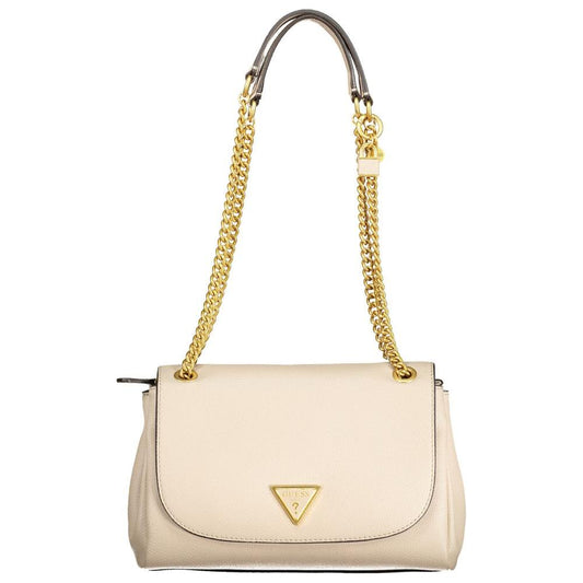 Guess Jeans Beige Polyethylene Handbag Guess Jeans Bisque