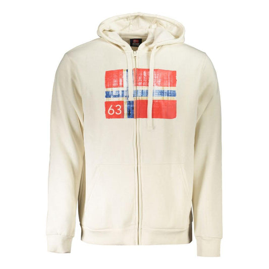 Norway 1963 White Cotton Men Sweater Norway 1963 Antique White