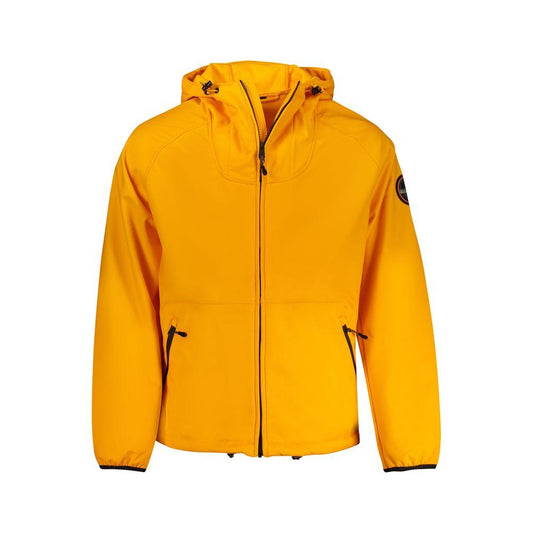 Napapijri Orange Polyester Men Jacket Napapijri Orange