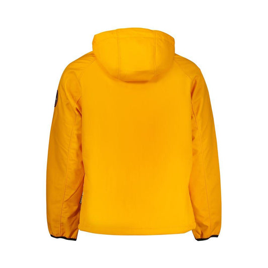 Napapijri Orange Polyester Men Jacket Napapijri Orange