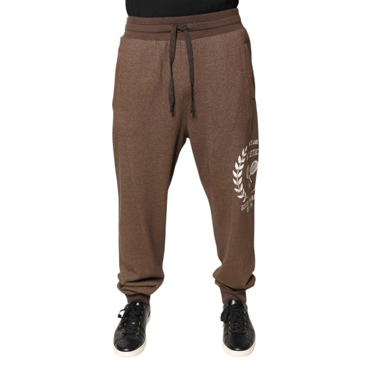 Dolce & Gabbana Brown Cotton Jogger Sweatpants Pants