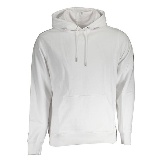 Calvin Klein White Cotton Men Sweatshirt Calvin Klein Light Gray
