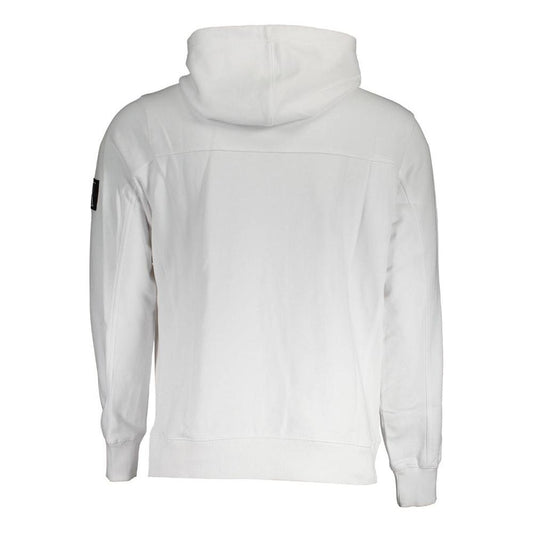 Calvin Klein White Cotton Men Sweatshirt Calvin Klein Light Gray