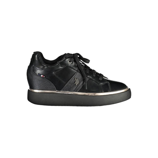 U.S. POLO ASSN. Black Polyester Women Sneaker U.S. POLO ASSN. Dark Slate Gray