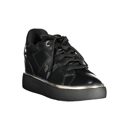 U.S. POLO ASSN. Black Polyester Women Sneaker U.S. POLO ASSN. Dark Slate Gray