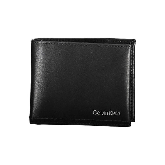 Calvin Klein Black Leather Men Wallet Calvin Klein Dark Slate Gray