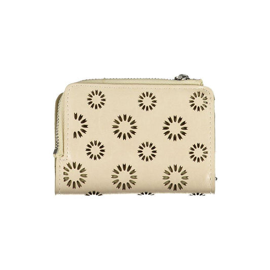 Desigual Beige Polyethylene Wallet Desigual Wheat