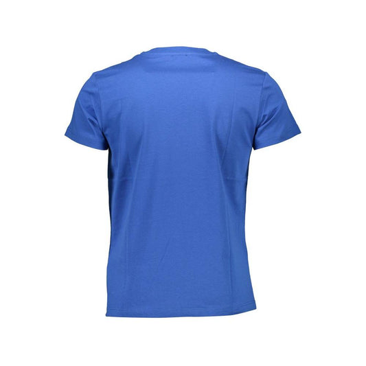 Diesel Blue Cotton Men T-Shirt Diesel Steel Blue