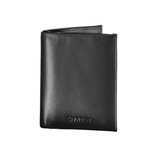 Calvin Klein Sleek Black Leather RFID Wallet Calvin Klein Dark Slate Gray