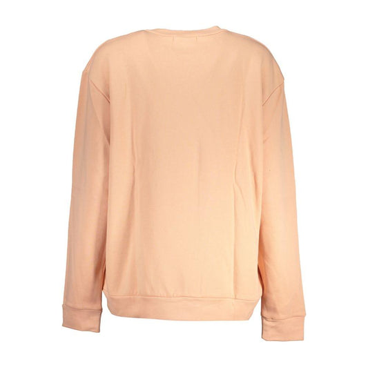 Cavalli Class Elegant Long-Sleeved Pink Fleece Sweatshirt Cavalli Class Wheat