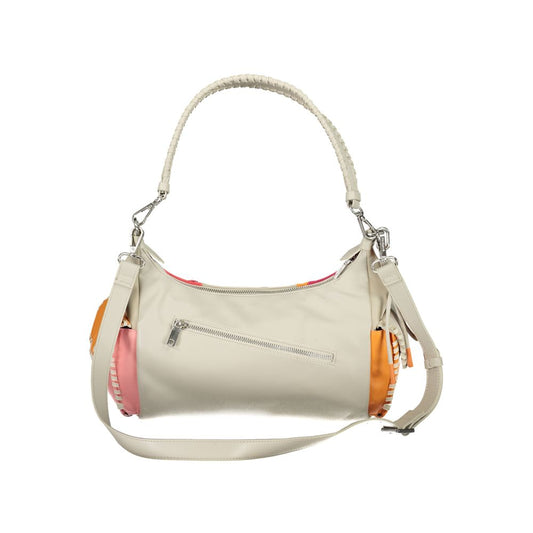 Desigual Beige Polyethylene Handbag Desigual Gray