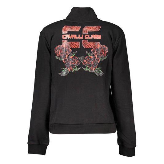 Cavalli Class Black Cotton Women Sweater Cavalli Class Dark Slate Gray